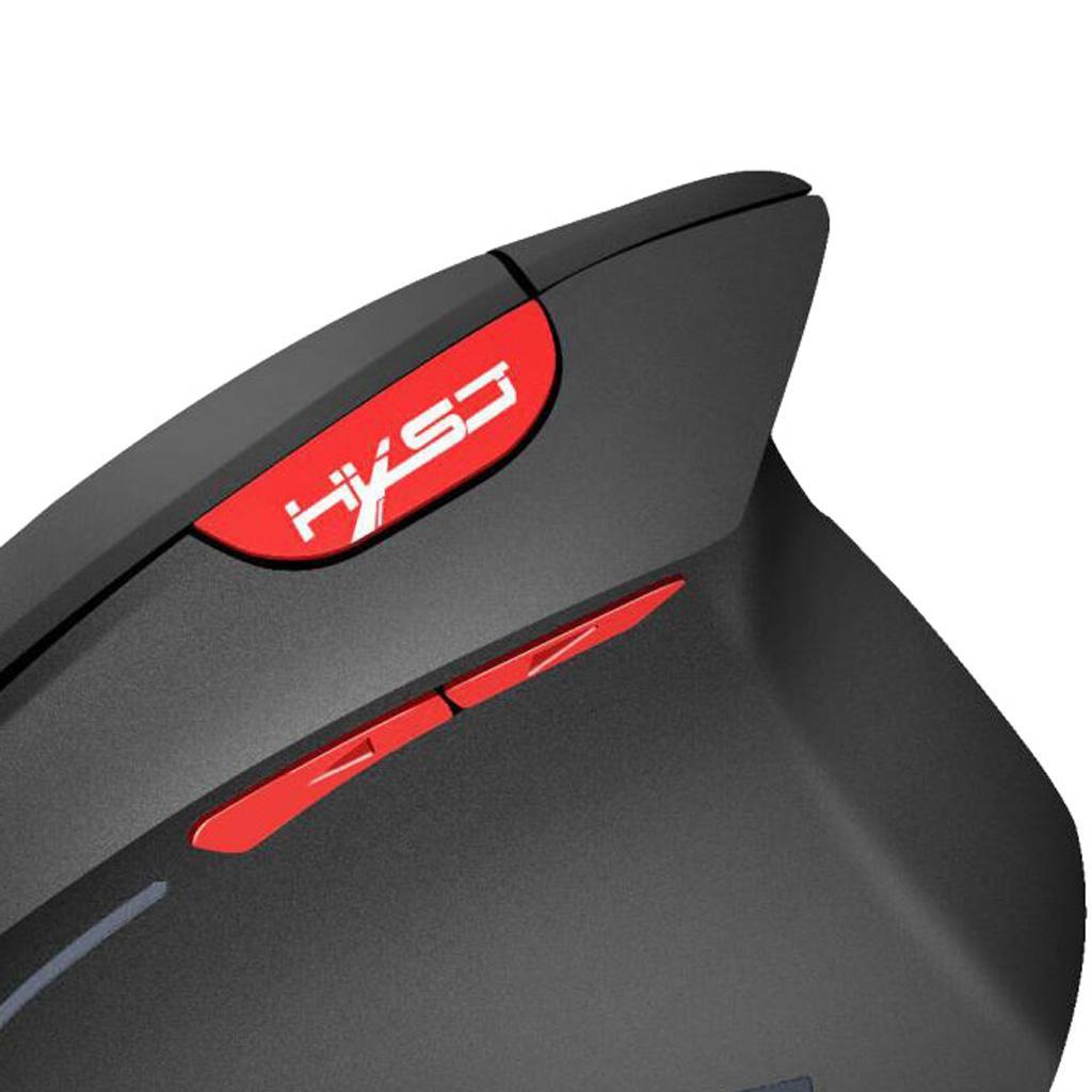 2.4G Ergonomic Optical Wireless Mouse 800/1600/2400DPI Vertical Mice Black