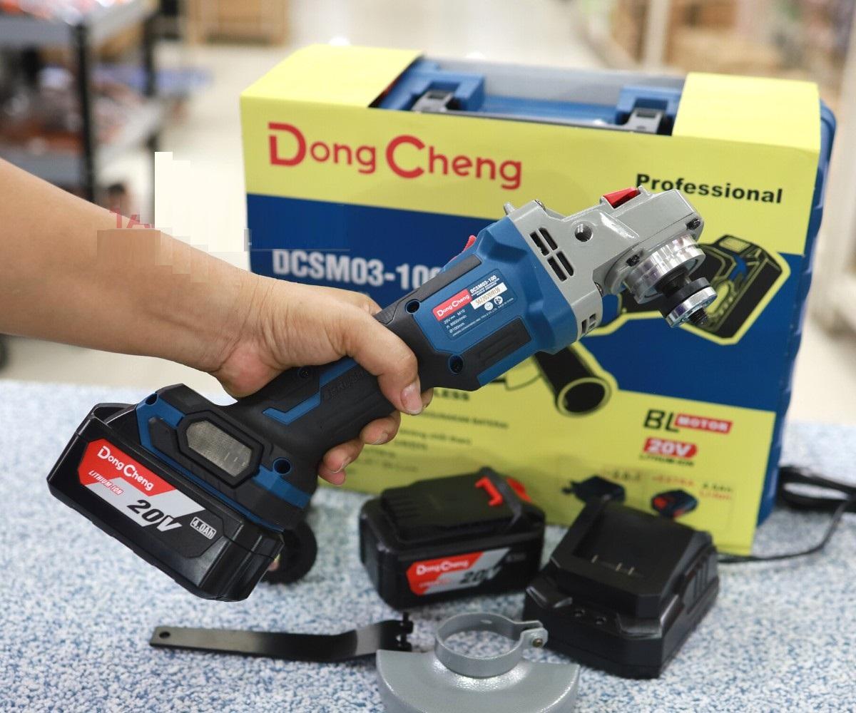MÁY MÀI GÓC DÙNG PIN 100MM 20V DONGCHENG DCSM03-100EM (GỒM 2 PIN 20V/4AH) - HÀNG CHÍNH HÃNG