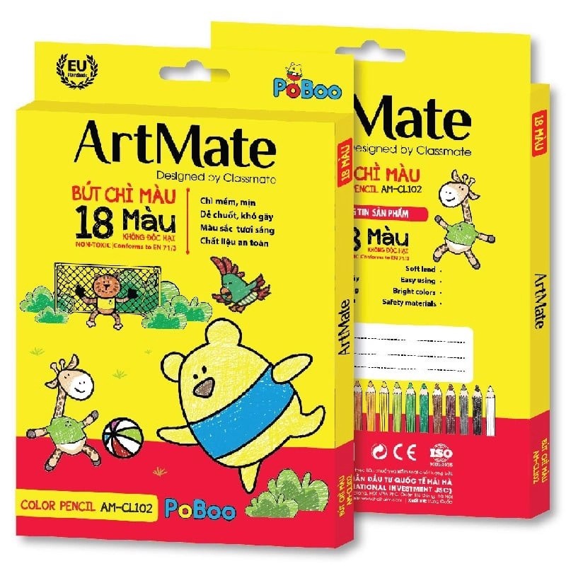 Chì Màu Hộp 18 Màu AM-CL102