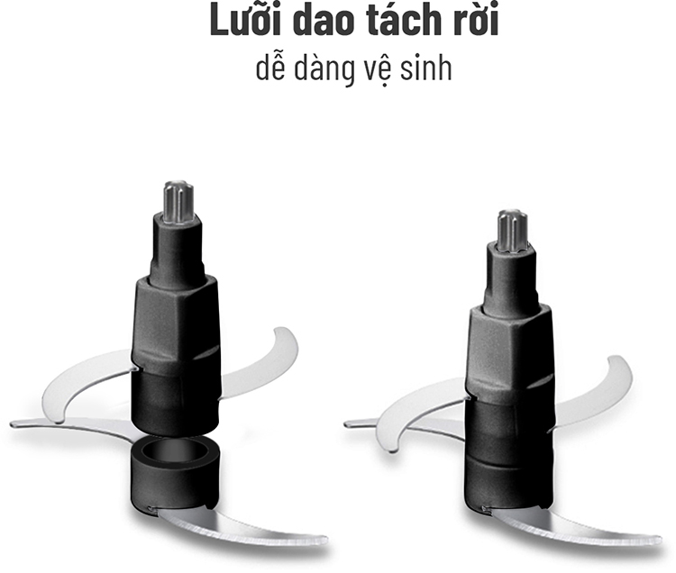 Máy xay thịt 2 lưỡi dao kép cối thủy tinh Nagakawa NAG0812 - Hàng Chính Hãng