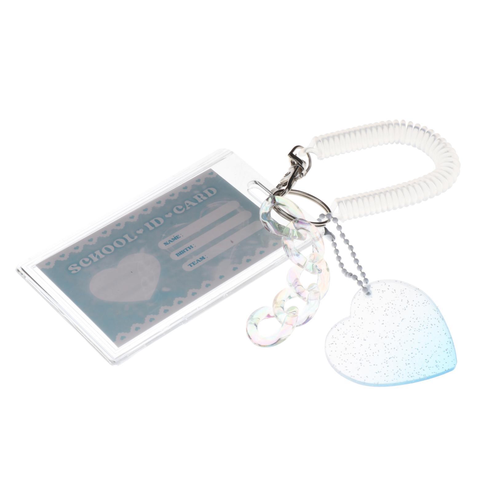 Acrylic Photocard Holder ID Card Case Cover Photo Protector Cute Portable for Teachers