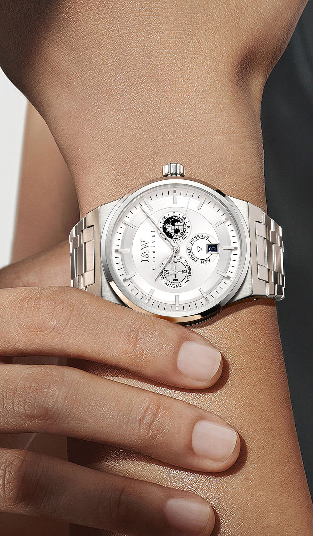 Đồng hồ nam chính hãng IW Carnival IW782G-6 ,kính sapphire,chống xước,chống nước 50m,Bh 24 tháng,máy cơ (automatic)