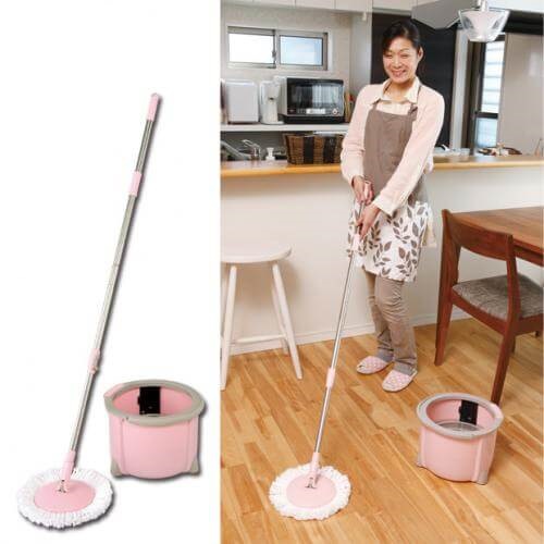 Bộ chổi lau nhà lốc xoáy 360 độ Azuma tiện ích, giúp việc lau chùi/ vệ sinh nhà cửa một cách dễ dàng - nội địa Nhật Bản