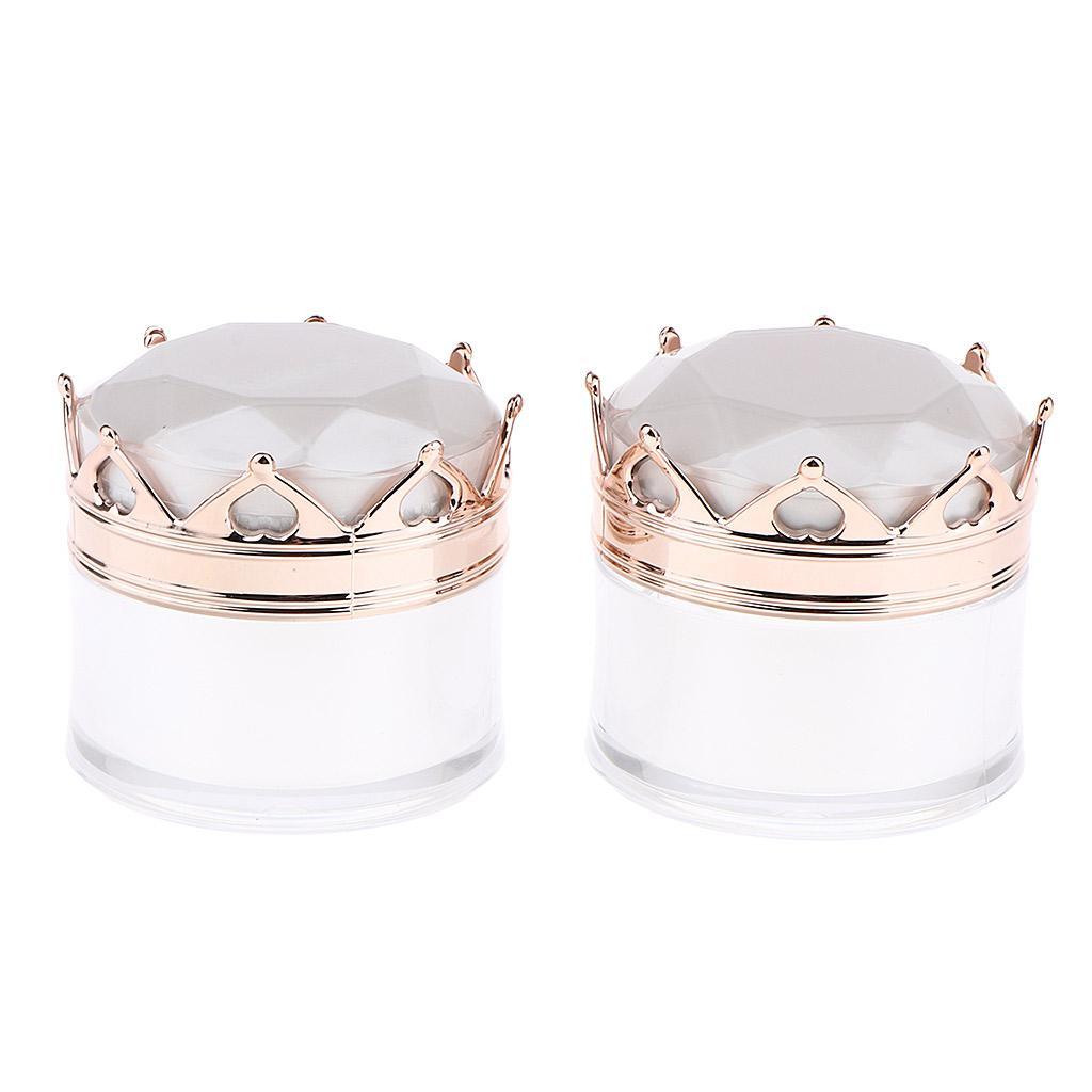 2 Pcs 5g Cosmetic Empty Jar Eyeshadow Makeup Face Cream Lip Balm Containers