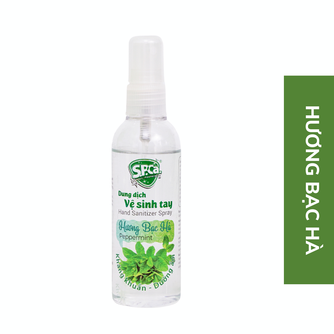 Dung dịch vệ sinh tay S.P.Ca. 100ml Hương Bạc Hà