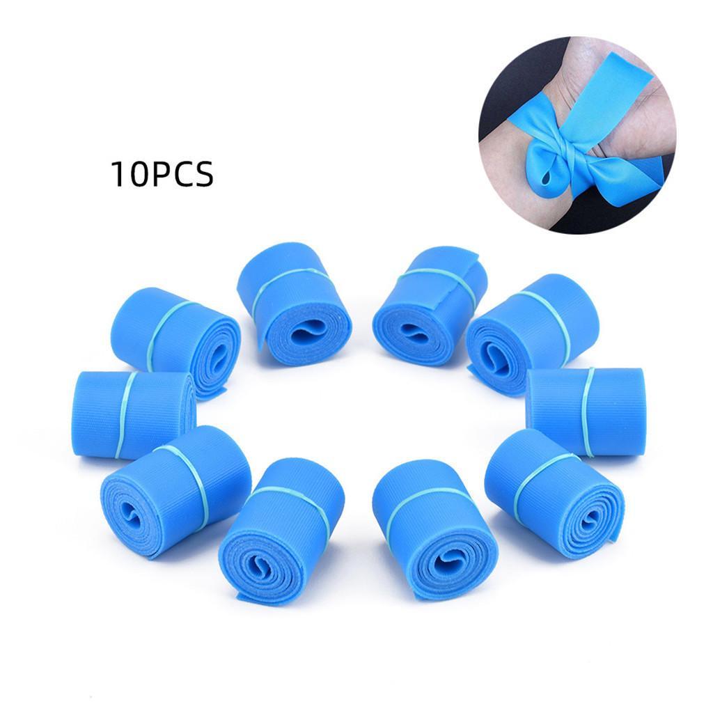Of 10 1'' Paramedic Rubber Tourniquet Kit for Outdoor Hiking