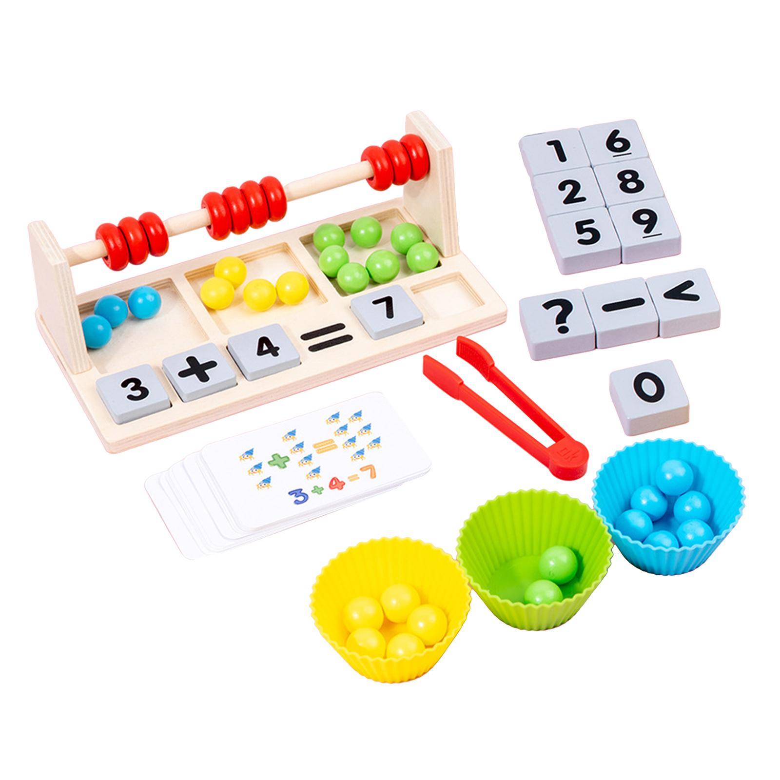 Learning Math Toy Gifts Color Sorting Educational Learning Toy Multicolor Teaching Aids Matching Board Wooden Toddler