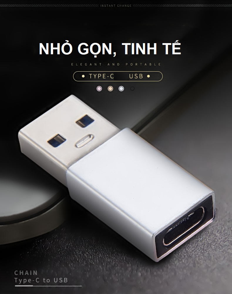 Đầu Chuyển Đổi USB 3.0 Sang USB Type C