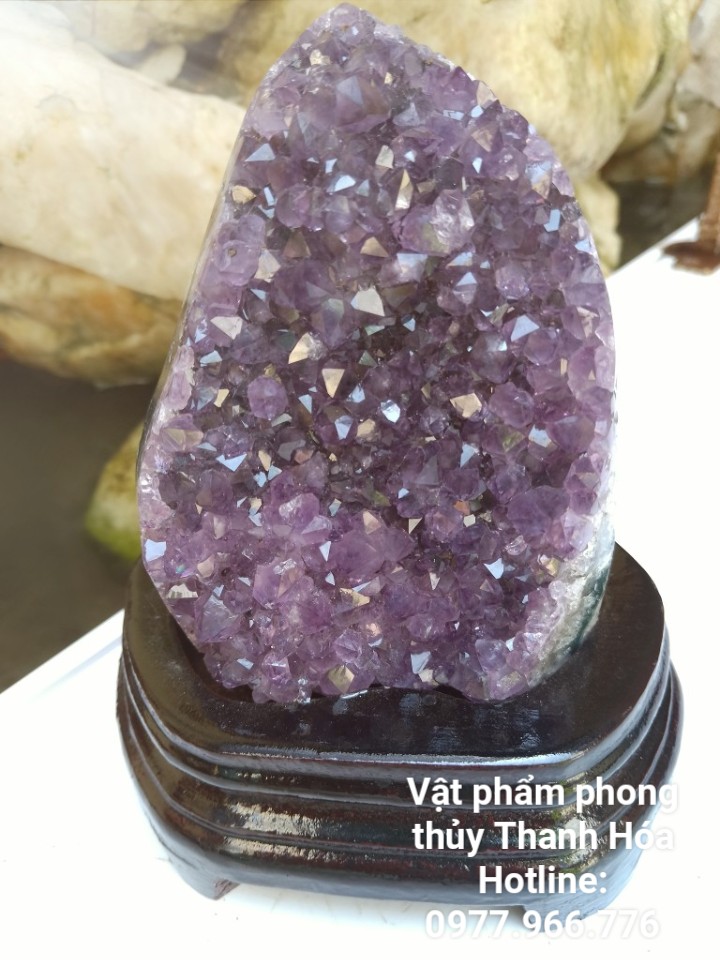 Bông Đá Thach Anh Tím Tự Nhiên Loại A - Đá Phong Thủy