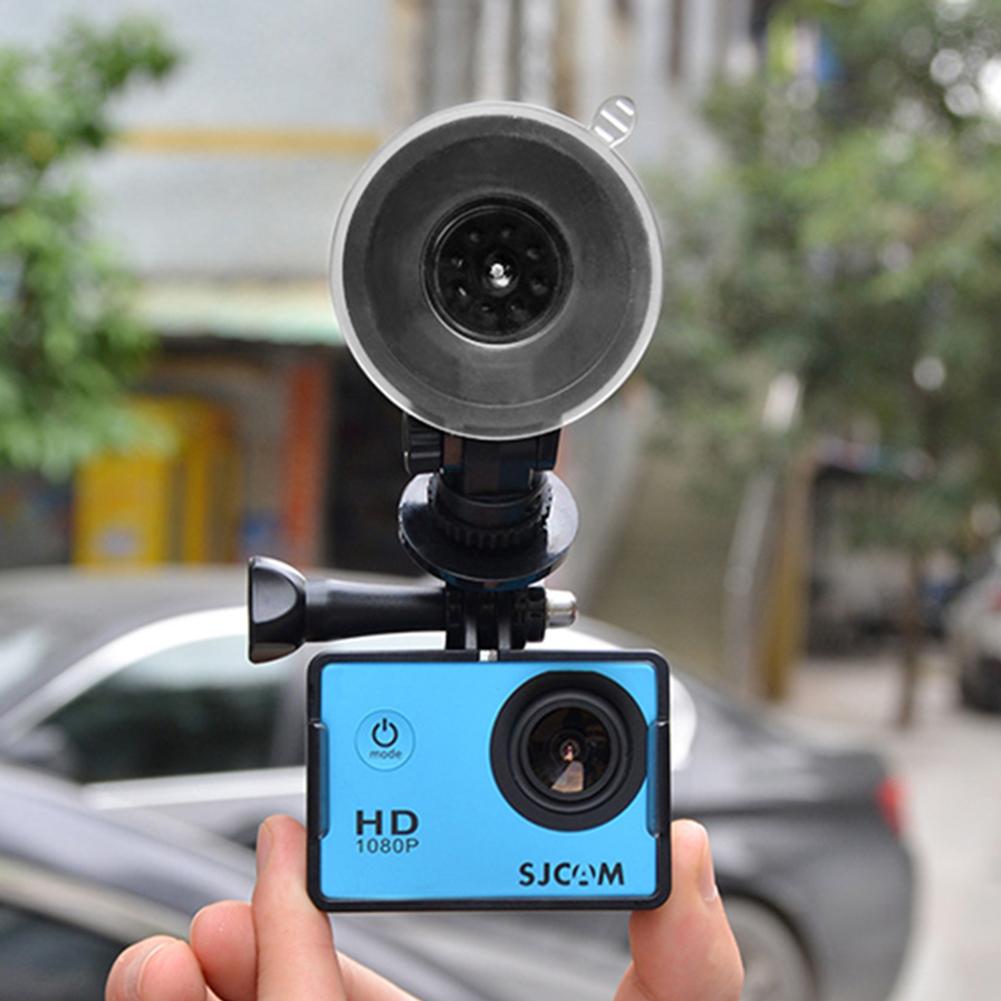 Chống Sốc Xe Thể Thao Giá Đỡ Máy Ảnh Hút Kính Chắn Gió DV Cam Gắn Xoay 360 Độ Cho SJCAM SJ5000 M20 SJ6 SJ8 SJ1
