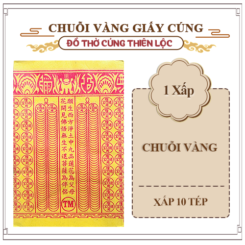 Giấy Tiền Chuỗi Vàng &amp; Trắng - Hàng Mã Thiên Lộc