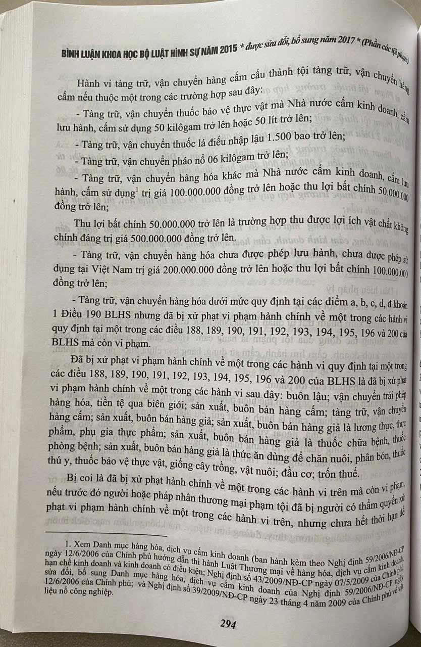 Bình Luận Khoa Học Bộ Luật Hình Sự Năm 2015 ( Được Sửa Đổi, Bổ Sung Năm 2017 ) - Phần Các Tội Phạm