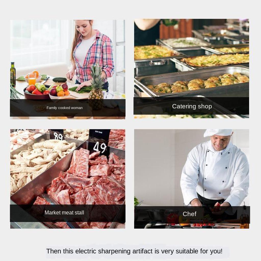 Professional Electric Knife Scissor Sharpener Grinder Polish Blades Cutter