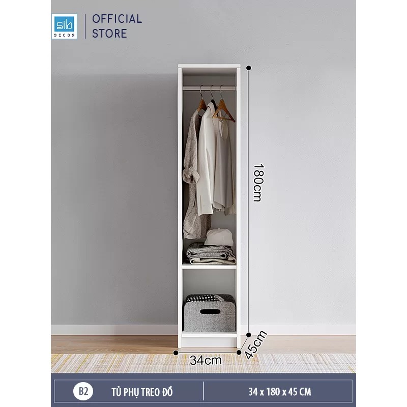 Tủ Quần Áo Dạng Module Dễ Dàng Sắp Xếp Và Lưu Trữ Vật Dụng Thương Hiệu SIB Decor TA13