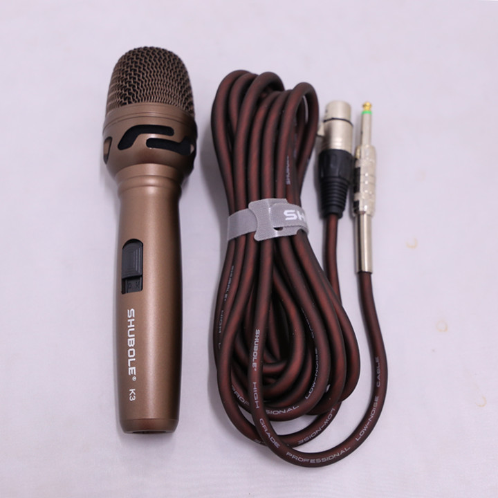 Micro Karaoke Có Dây Shubole K3 (1 Mic) Hát Cực Hay - Cực Nhẹ - Hút Âm Cực Tốt Chính Hãng