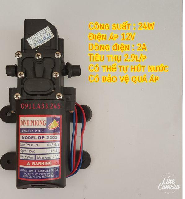 Bơm ÁP LỰC mini 12V - bơm PHUN THUỐC phun sương