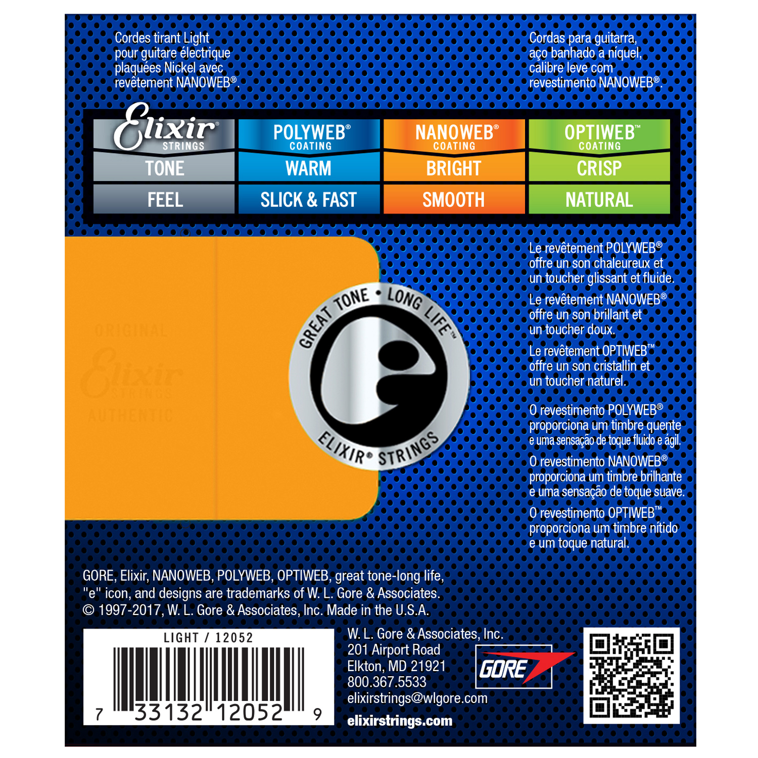 Elixir 12002, 12052 - Bộ Dây Đàn Guitar Điện - Chính Hãng - Kèm Móng Gảy DreamMaker