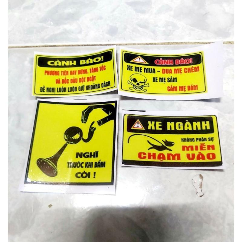 Tem Decal Cảnh Báo Dán Xe Giá Rẻ