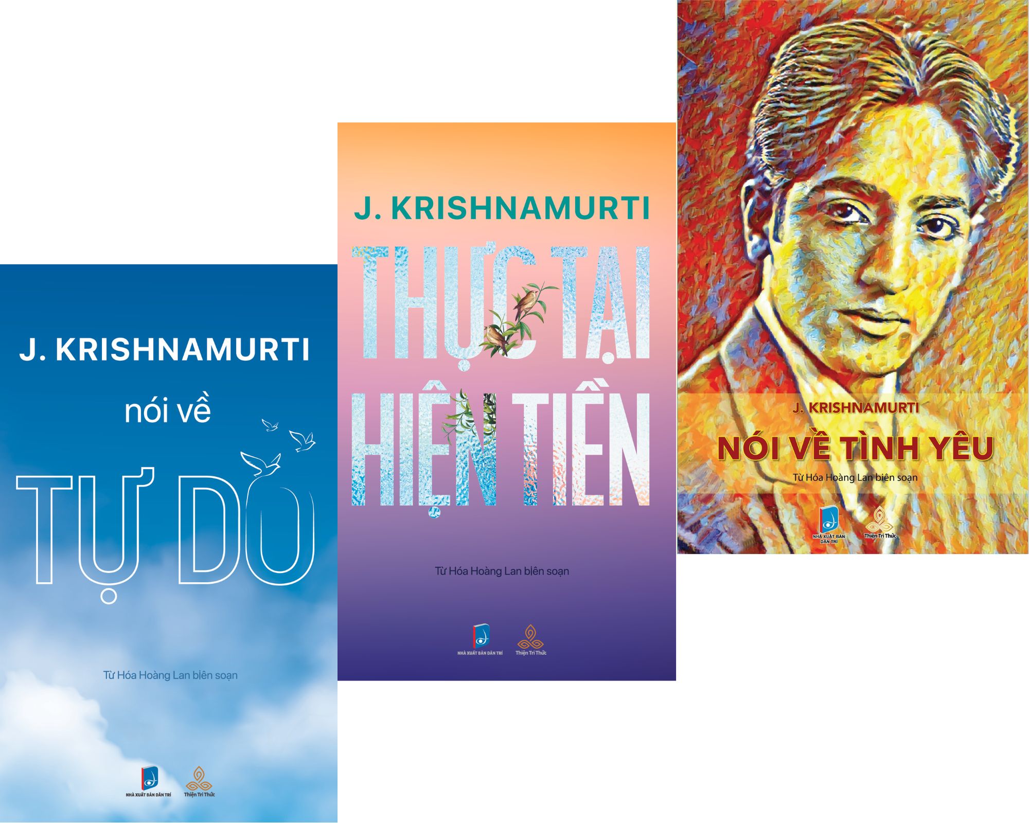 Combo sách Krishnamurti Nói Về Tự Do, Krishnamurti Thực Tại Hiện Tiền và Krishnamurti Nói Về Tình yêu