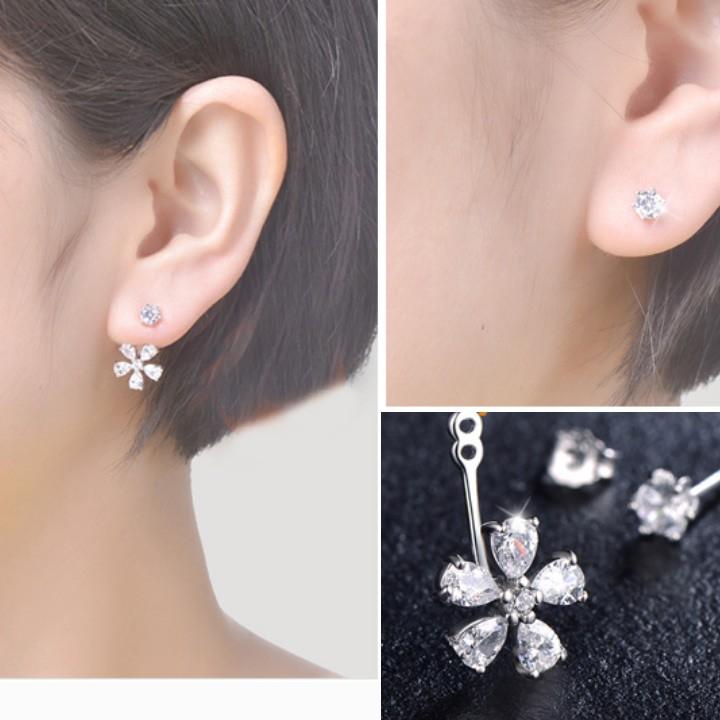 Bông tai hoa nạm đá xinh xắn BHBT343