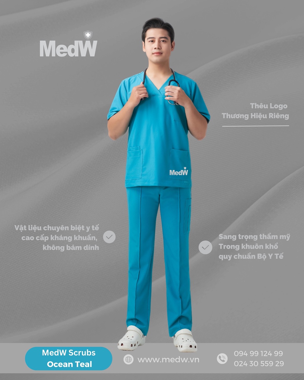 MedW Zeus Scrubs Y Tế (Nam) TEAL Xanh Ngọc Bộ Trang Phục Y Tế Bác Sĩ Điều Dưỡng Thẩm Mỹ Viện Spa Phòng Khám Bệnh Viện Thiết Kế Cách Tân Trang Trọng Không Bám Dính Không Nhăn Mềm Êm Xếp Ly Giữ Dáng Nổi Bật Quay Video Hình Ảnh