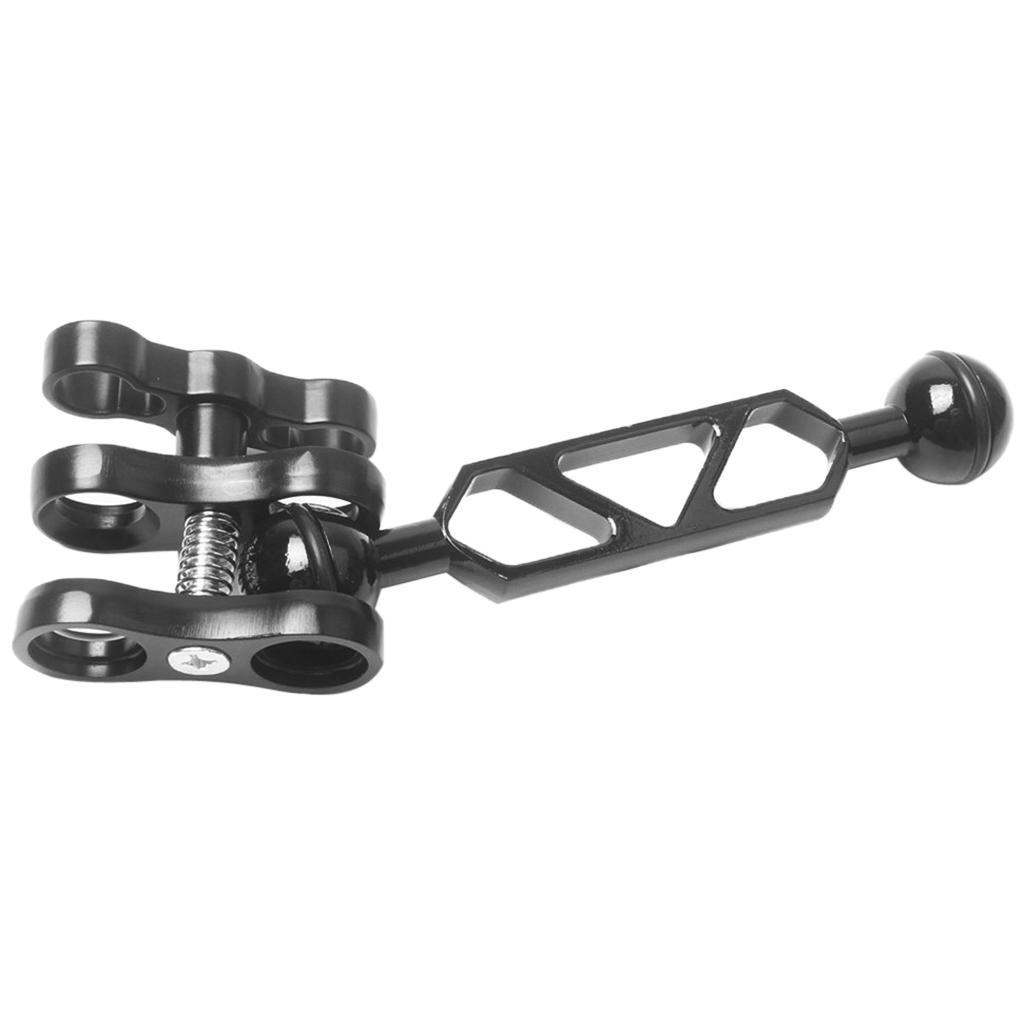2X Scuba Diving Dual Ball Join Arm Clamp Mount F Underwater Flashlight Torch