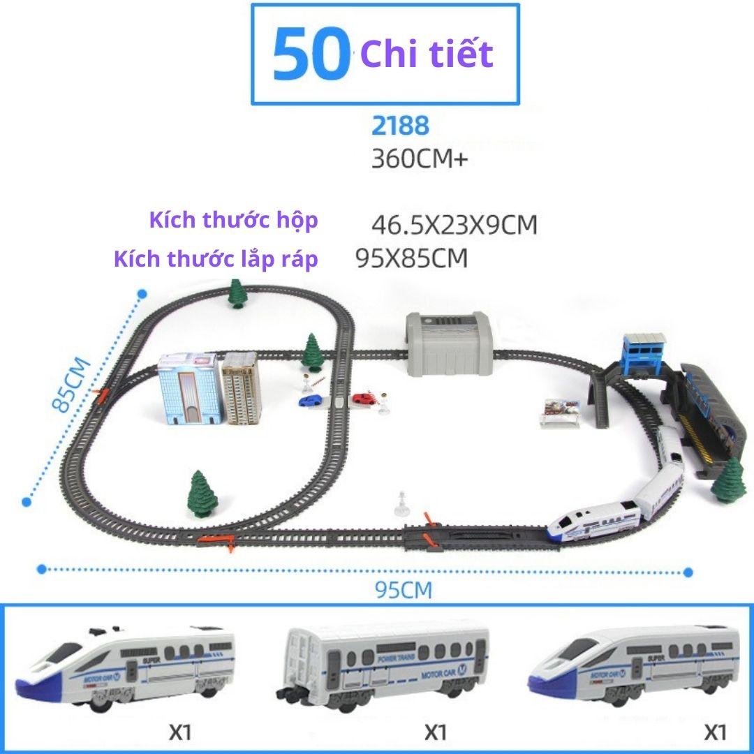 [Có sẵn] Đồ chơi Đường sắt Tàu hỏa tốc độ cao Giúp trẻ phát triển trí tuệ - 50 chi tiết