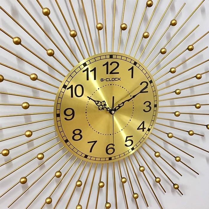 Đồng hồ treo tường GCLOCK loại to KT 70X70 cao cấp làm từ kim loại sơn tĩnh điện chạy máy kim trôi chuẩn