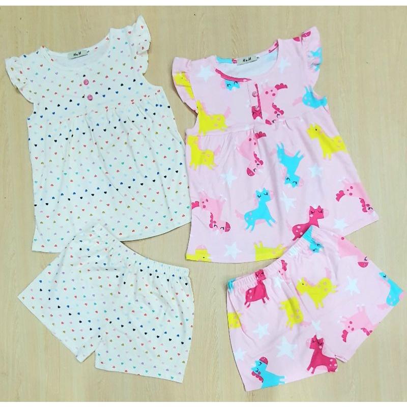Bộ cotton ngắn size đại cho bé gái 25-48kg