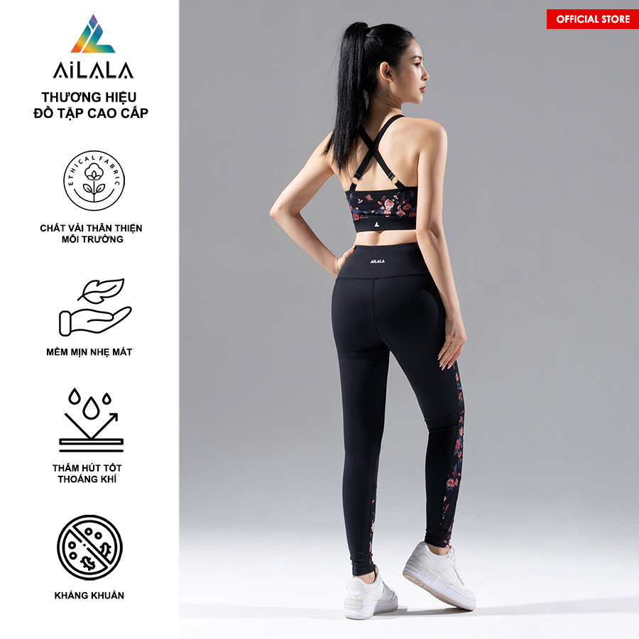 Bộ quần áo thể thao nữ AiLALA LUX58, Đồ tập Yoga Gym Pilates, chất vải Hi-tech cao cấp