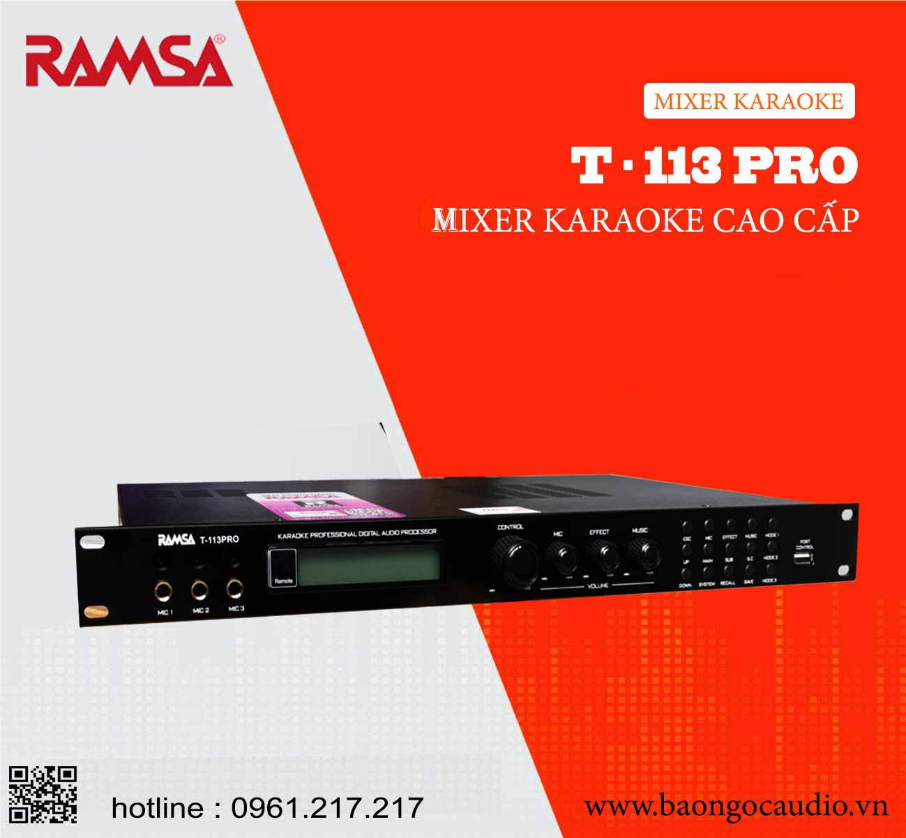 MIXER RAMSA T113- HÀNG CHÍNH HÃNG