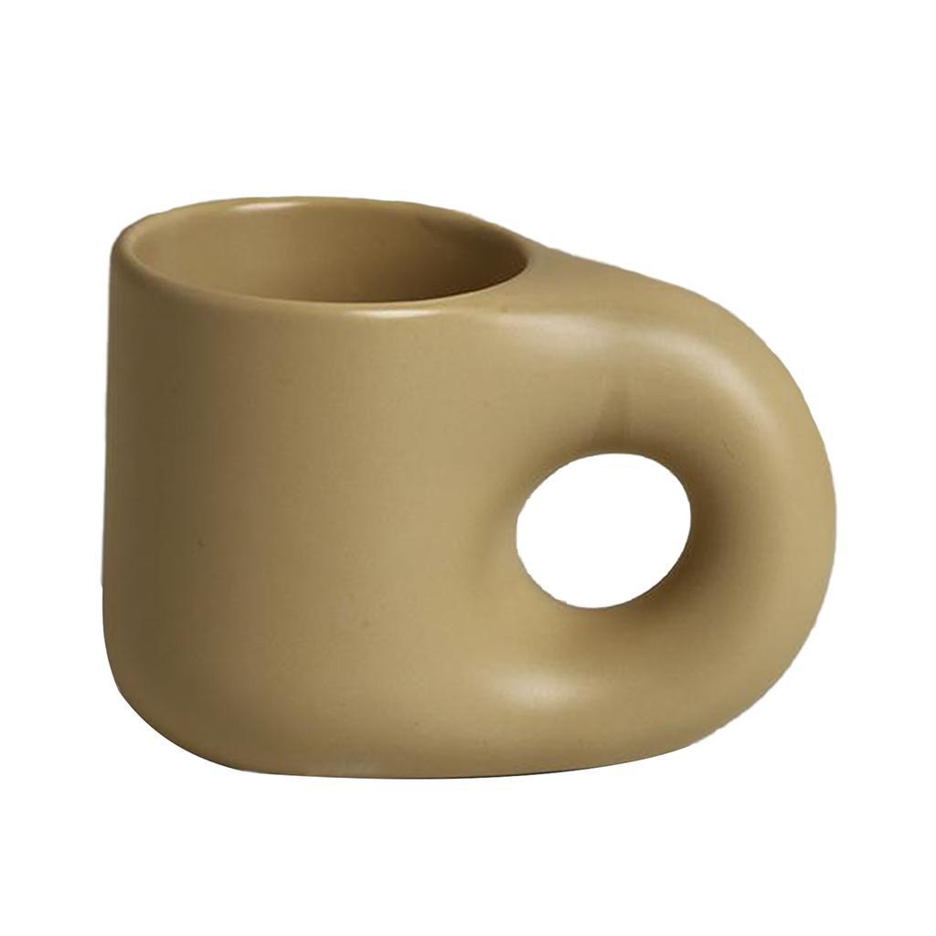 Ceramic Mug  Handle Coffee Mug Tea Cup Microwave and Safe Brown 320ml