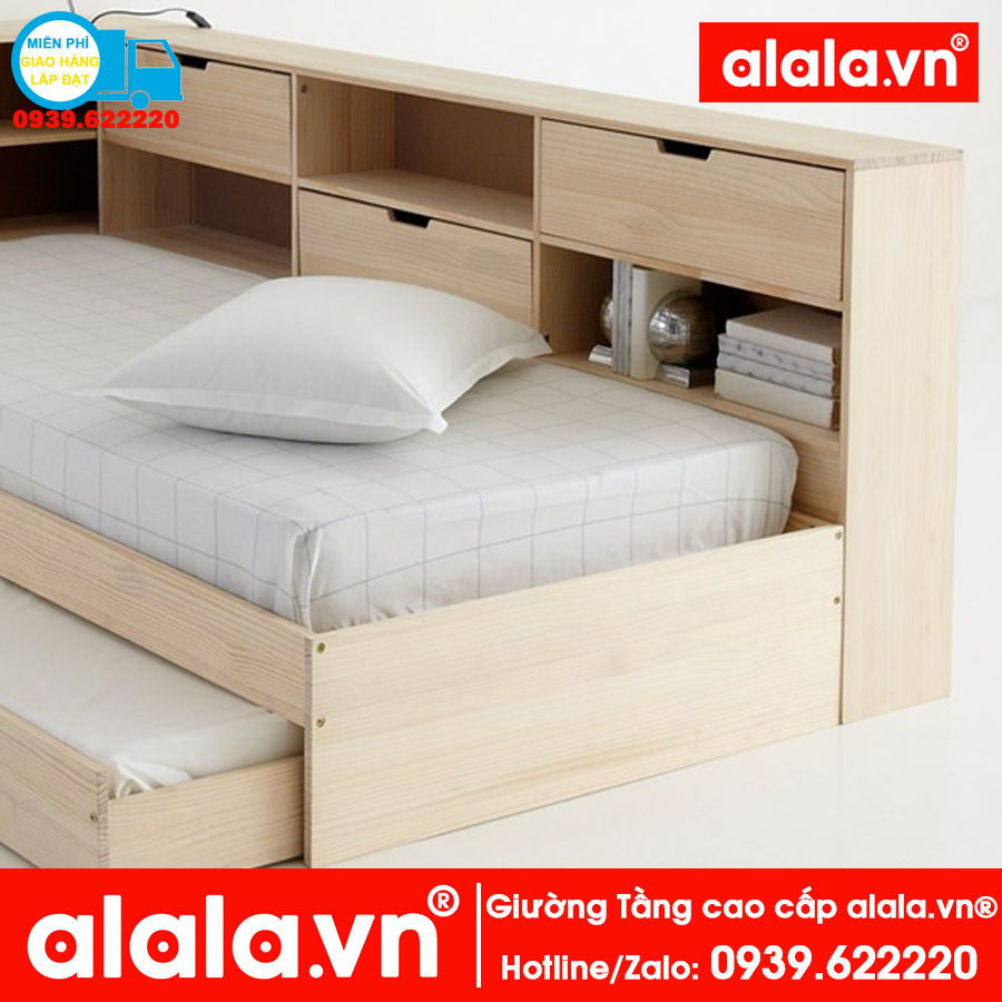 Giường tầng ALALA110 cao cấp - Thương hiệu alala.vn ( trên 1m4, dưới 1m2)