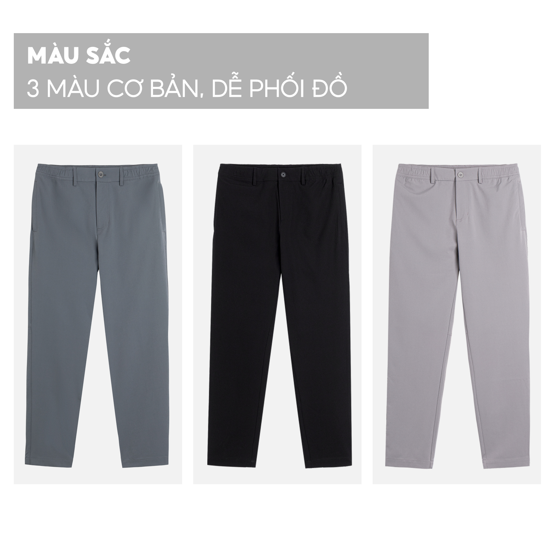 Quần Thể Thao Nam Dáng Golf 5S Premium, Công Nghệ AIRism, Cạp Chun Phối Cúc Co Giãn, Thiết Kế Basic, Năng Động (QDT22004)