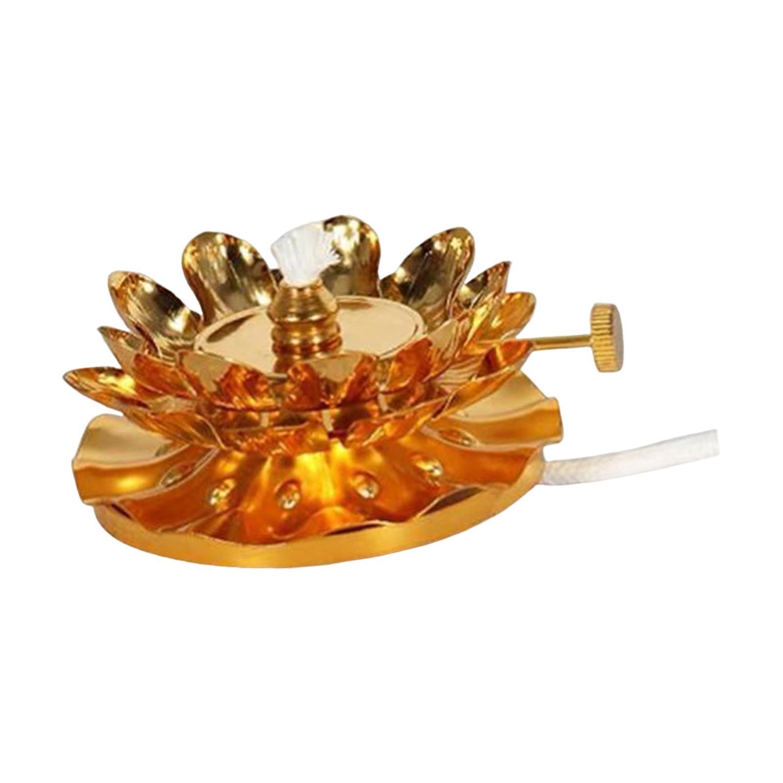 Retro Style Butter Lamp Wick Holder Without Wick Lamp Holder Alloy Ghee Lamp Holder for Home Decor Replacement DIY Supplies Altar