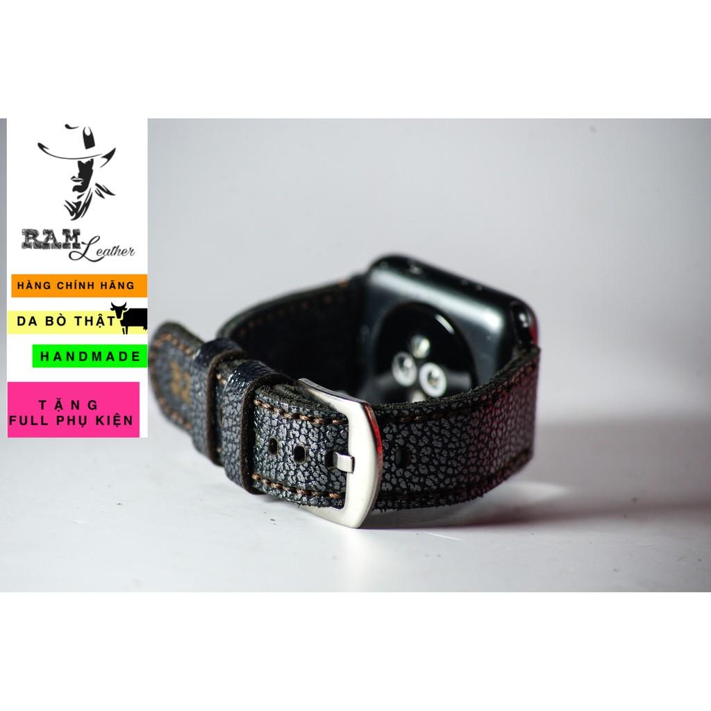 Dây đồng da bò thật handmade RAM classic 1956 steel black