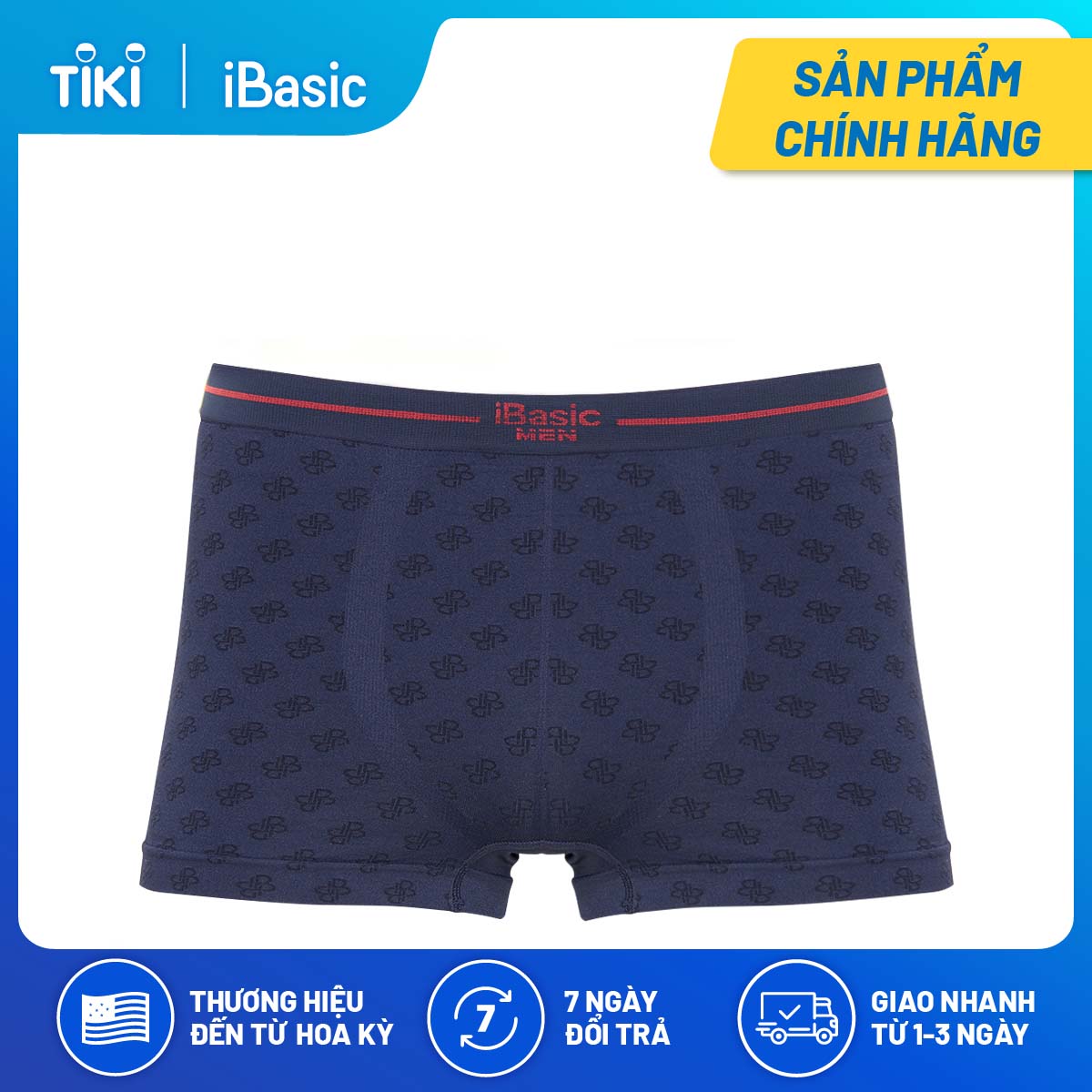 Quần lót nam không đường may Trunk Seamless iBasic PANM095