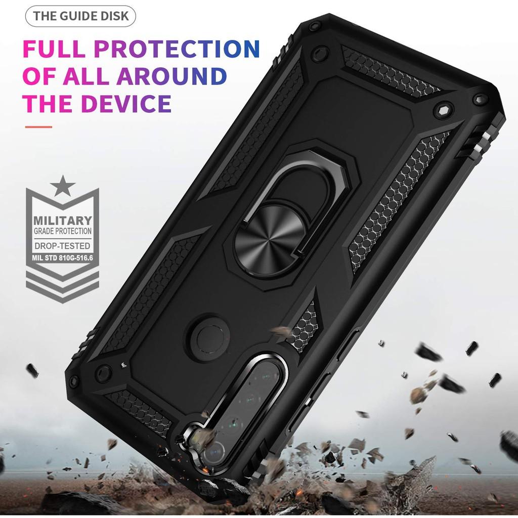 Ốp lưng cho Xiaomi Redmi Note 8 chống sốc 2 lớp kèm nhẫn iring làm giá đỡ
