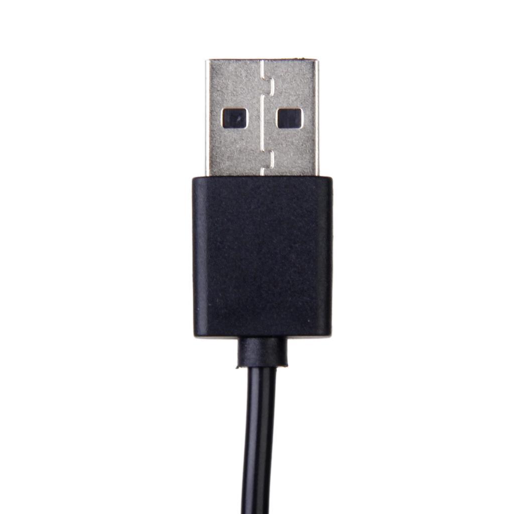 5Pack USB Charging Charge Cable Cord for Xiaomi Mi Band 1 Smart Watch Black