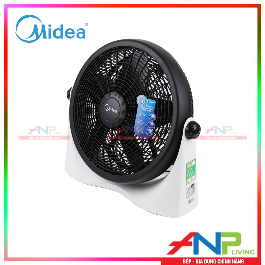 Quạt Hộp 5 Cánh, Midea FB40-9H (Công Suất 55W - 3 Cấp Gió - Đảo hướng 360 làm mát tối ưu) - Hàng Chính Hãng