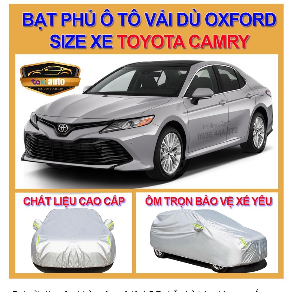 Bạt trùm xe ô tô 4,5 chỗ Toyota Camry vải dù oxford cao cấp , áo bạt phủ trùm che kín che nắng