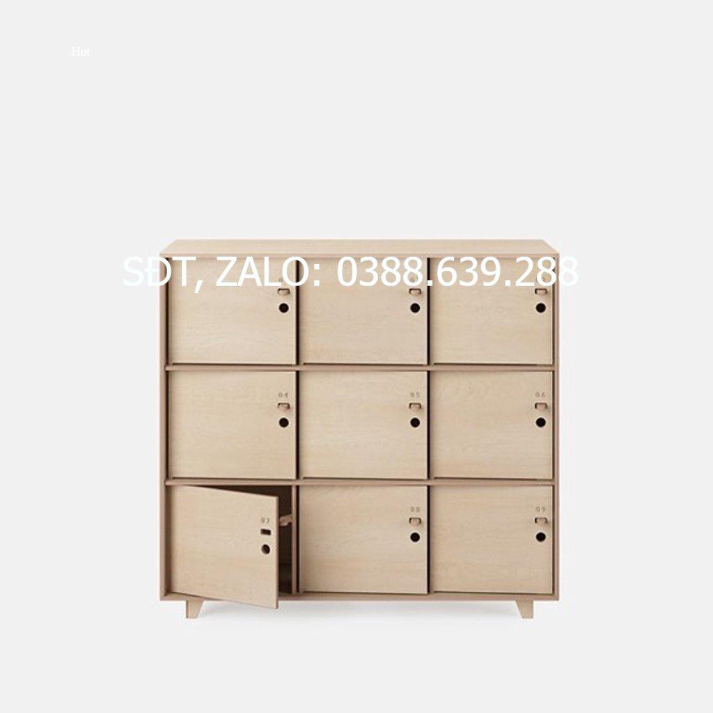 Fin Locker, Tủ đựng đồ có khóa 9 hộc tủ, Phong cách Bắc Âu, , 120x40x112cm