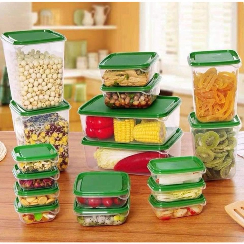 Set 17 hộp nhựa tủ lạnh cao cấp bảo quản đồ ăn