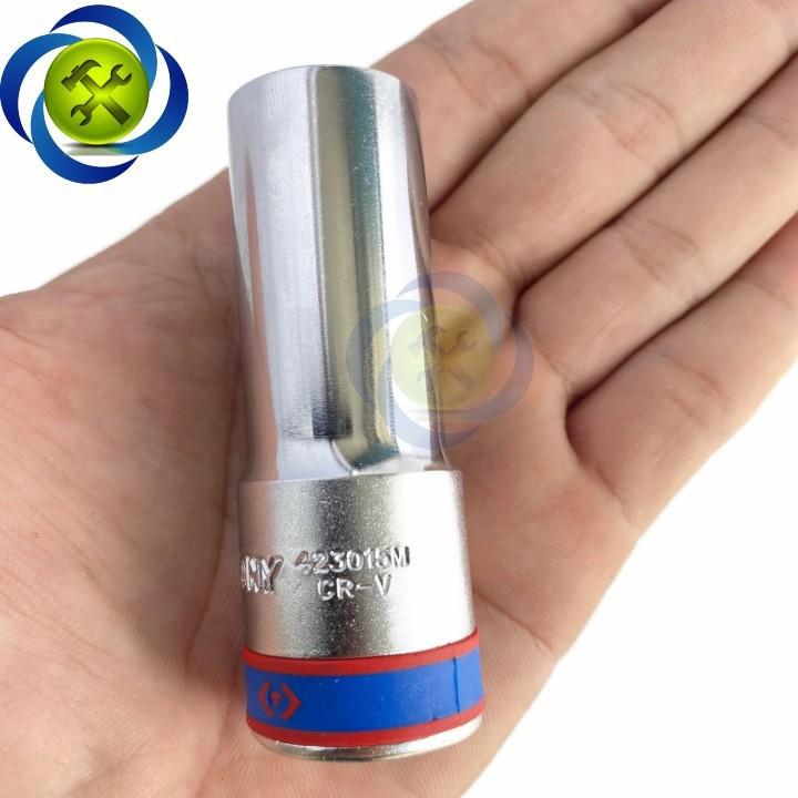 Tuýp 15mm 1/2 Kingtony 423015M loại dài 77mm 12 cạnh màu trắng