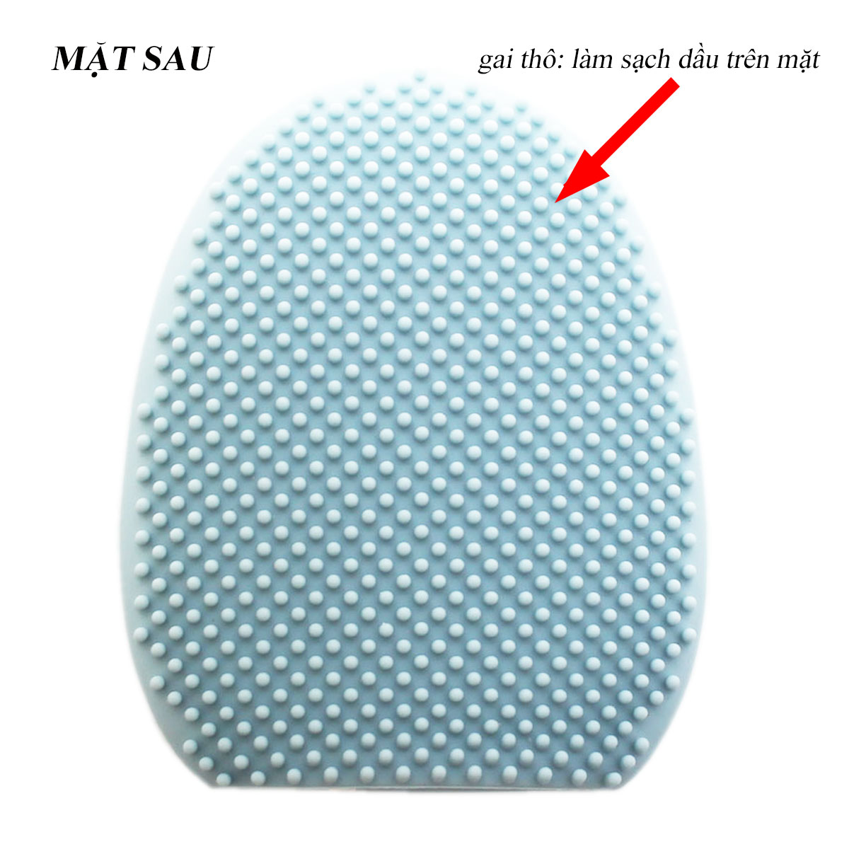 Máy rửa mặt silicone chạy pin MINISO SILICONE FACIAL CLEANER kết hợp làm sạch sâu và mát xa thư giãn nhờ xung động âm (xanh ngọc nhạt) chính hãng - MNS058