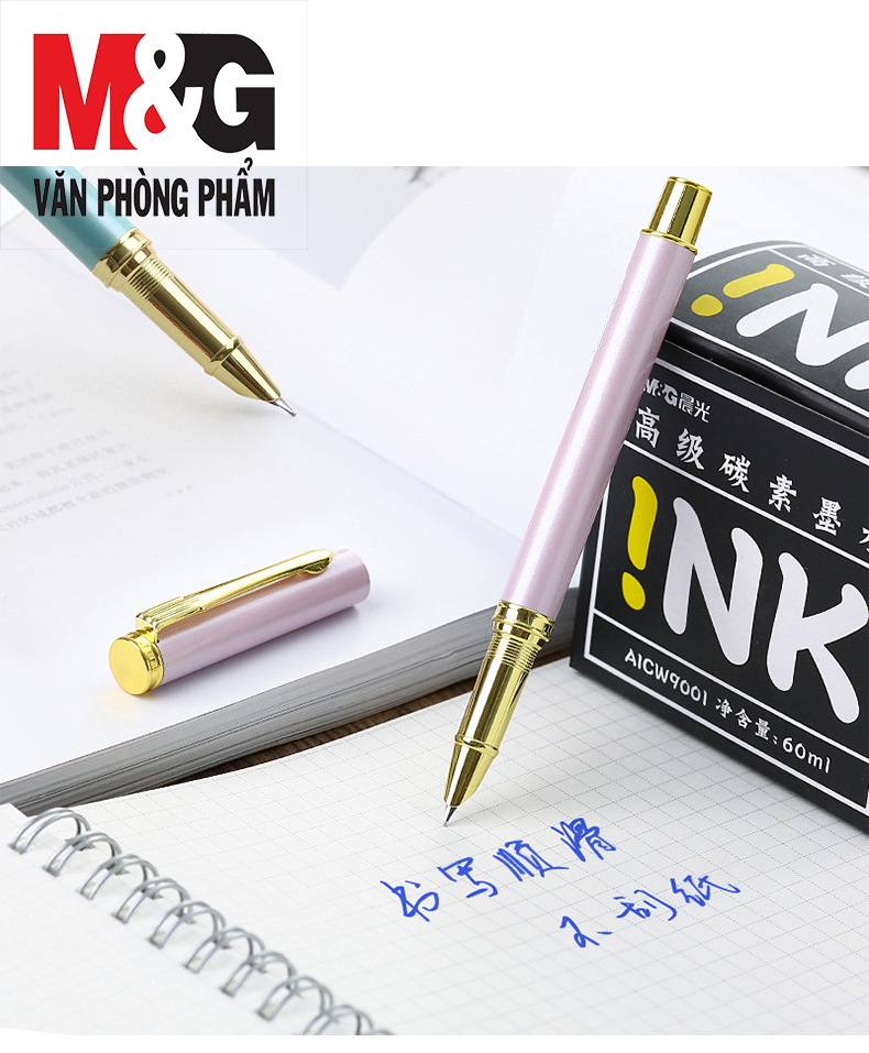 Bút máy M&G AFP43102 vỏ kim loại sang trọng, luyện chữ đẹp-1 cây