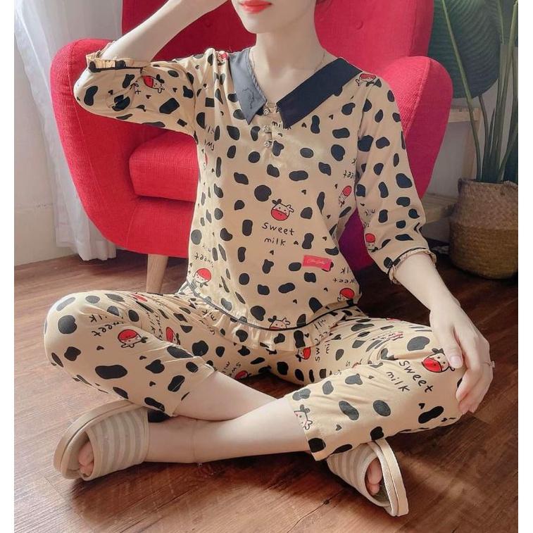 Set đồ bộ bò sữa cao cấp
