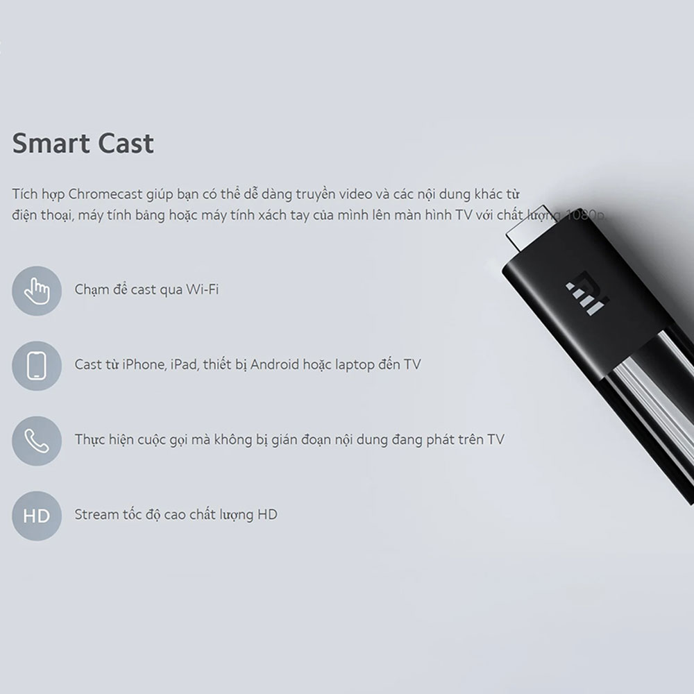 Android TV Box Xiaomi Mi TV Stick tìm kiếm bằng giọng nói, hỗ trợ tiếng việt - Hàng Chính Hãng