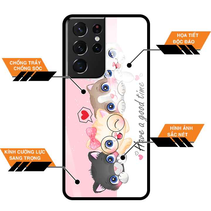 Ốp Lưng Kính Cường Lực Cho Điện Thoại SAMSUNG GALAXY S21 ULTRA - 9448 MC12 - Hàng Chính Hãng