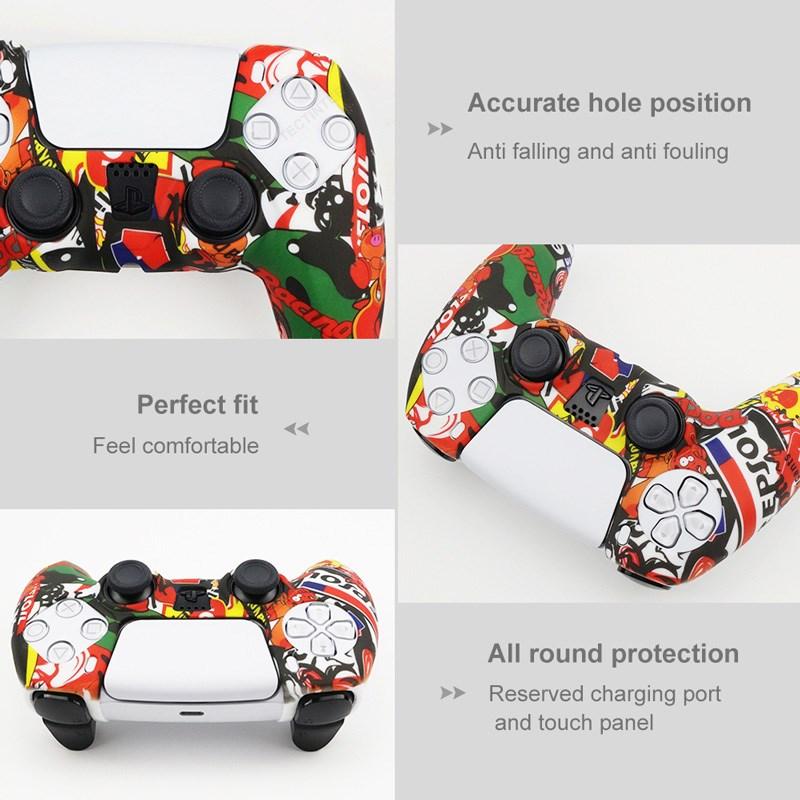 Vỏ Bảo Vệ Silicone Cho SONY Playstation 5 Dành Cho Bộ Điều Khiển Phụ Kiện PS5 Vỏ Cao Su Cho Cần Điều Khiển PS5 Nút Thumb Grip Caps Màu sắc: chống trượt-Octopus